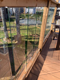 Glass panes for deck 