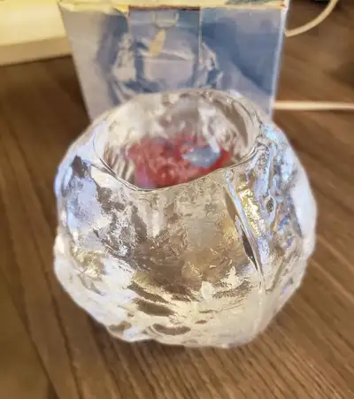 Collectable Kosta Boda Crystal Snowball Votive Candle Holder, View more