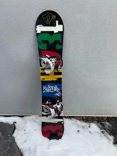 Get ready to shred the slopes with this snowboard! This board has seen some action and is in used co...
