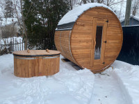 Western Red Cedar Barrel Finnish Sauna