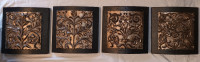 4 x 10" Thick Black & Gold Wall decor Frames from Bombay Company