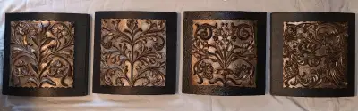 4 x 10" Thick Black & Gold Wall decor Frames from Bombay Company, View more