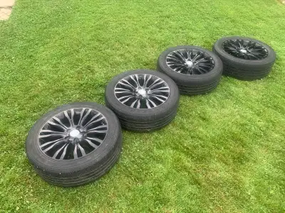Rims are in good shape. Tires are 225/50/R18. 5x115 bolt pattern fits: 2003-2025 Dodge Charger, Chal...