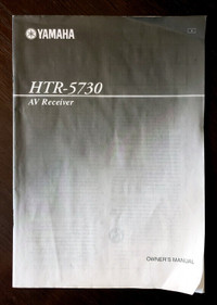 Yamaha HTR-5730 AV Receiver Owner’s Manual