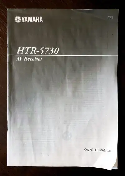 Yamaha HTR-5730 AV Receiver Owner’s Manual, View more