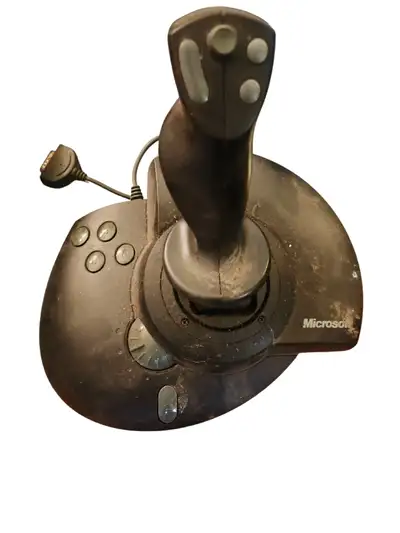 Retro Microsoft Joystick, sidewinder force feedback pro, View more