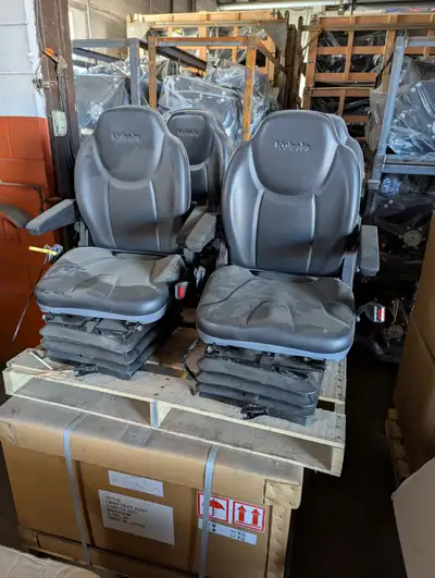 New Take-Off Kubota Tractor Seat Assy w/ Mechanical Suspension & Seat Belt - Part # L6025 | Fits L-6...