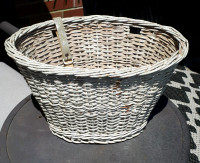 Antique wicker ladies bicycle basket