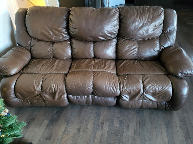 Palliser Leather Couch and Rocking Chair in Chairs & Recliners in Saskatoon