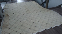 Couvre-lit en fil de coton, tricoté à la main