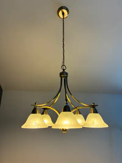 LUSTRE SUSPENDU  - VERRE GIVRÉ, View more