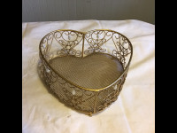 Heart Shaped Wire  Mesh Organizer 8”x8”