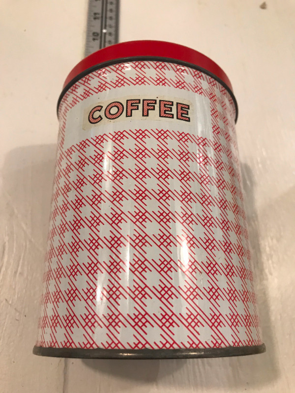 3 nice retro coffee tins $5.00 each, $8.00 for Teal Coffee tin o in Arts & Collectibles in Charlottetown