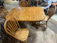 Oak table 4 chairs