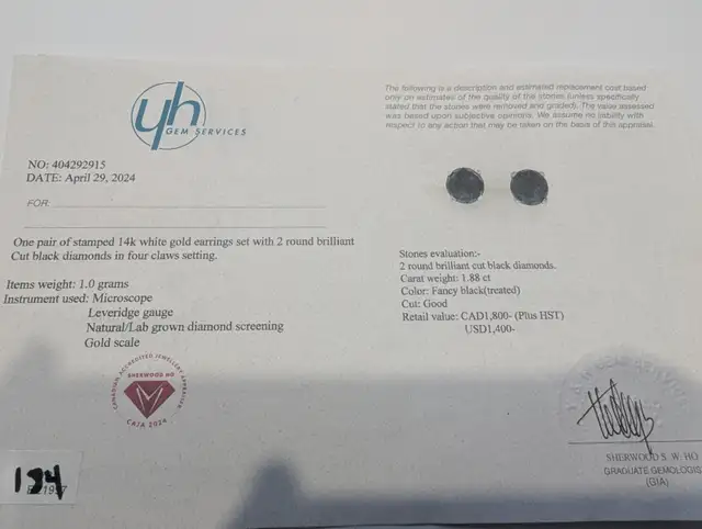 New 14K White Gold Diamond Earrings For Sale in Jewellery & Watches in London - Image 10