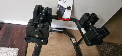 Like new. YES its available BowFlex SelectTech 560 Dumbbellsbench and stand set. Like new and in top...