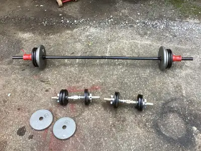 Bar bell weights, View more