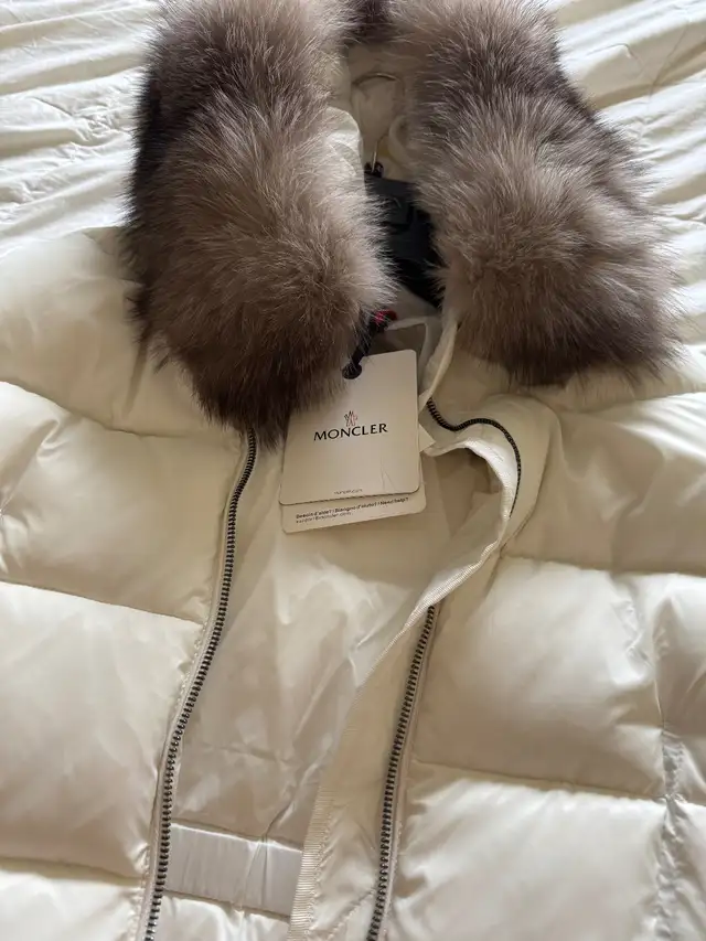 MONCLER Boed Shearling-Trimmed Down Jacket Women ivory colour in Women's - Tops & Outerwear in City of Toronto - Image 7