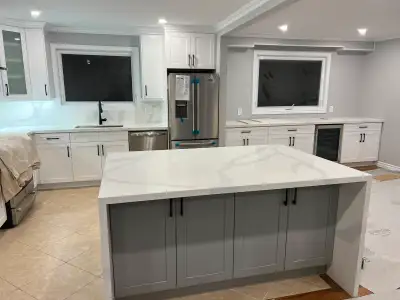 European style frameless kitchen cabinets Warehouse direct sale! All kitchen and bathroom cabinets a...