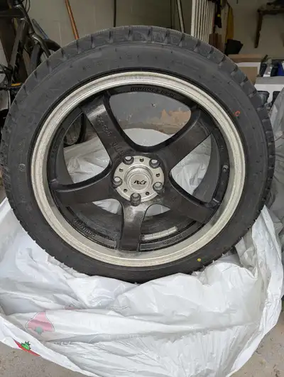 Two rims are bent. See images. Holds air just fine. Winters used one season. 255/40R18