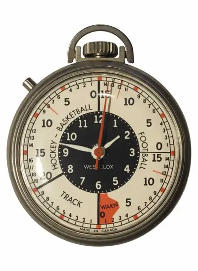 Vintage Westclox Pocket Watch,  Multi-sport dial, Stopwatch, View more