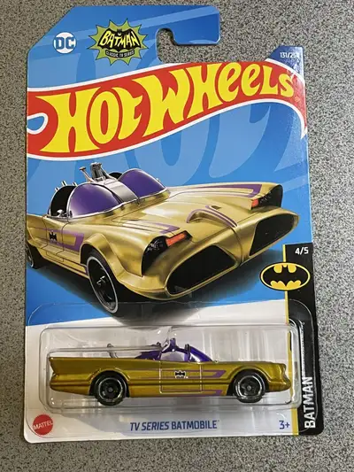 Hot wheels Batman batmobile TV series gold golden yellow, View more