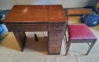 Vintage Sewing Table and Chair