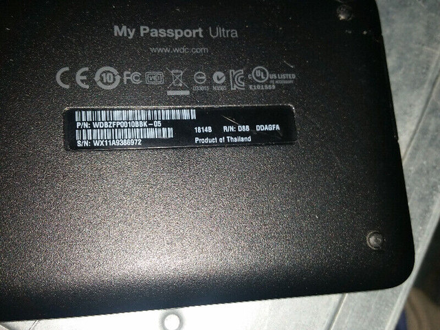 WD My Passport Ultra 1TB Portable External Hard Drive USB 3.0 dans Autre  à Ville de Montréal - Image 2