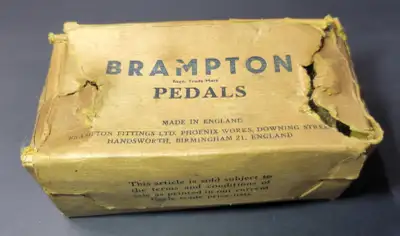 Antique 40s 50s Brampton Bicycle pedals new old stock, View more