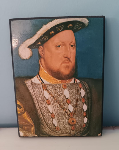 Henry VIII Wooden Block Art Print Plaque Tudor by Hans Holbein, View more