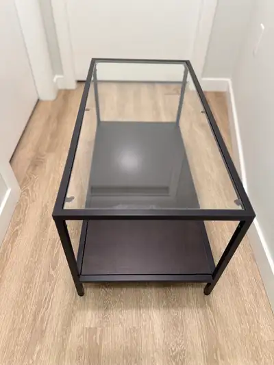 Modern Coffee Table with Glass Top, View more