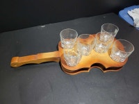 Violin Shaped Caddy Flight Glass Set with Wooden Holder Ottawa Ottawa / Gatineau Area Preview