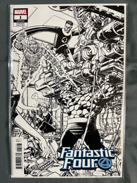 Fantastic Four #1 George Perez Remastered 1:1000 B&W Variant NM 