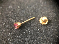 NEW - 24kt Gold Plated Birthstone Nose Stud 3mm / Inverness