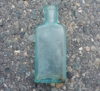 Antique Late 1800's Early 1900's 3-In-One Oil Glass Bottle