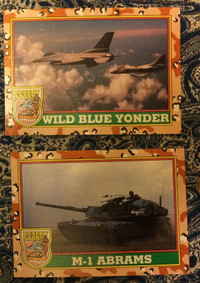 1990 Desert Storm Cards (40 cards, 19 different)