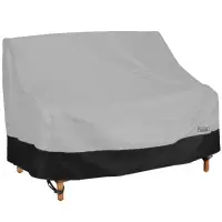 Outdoor Patio Loveseat Sofa Cover- 70"Wx38"Dx35"H - Gray & Black