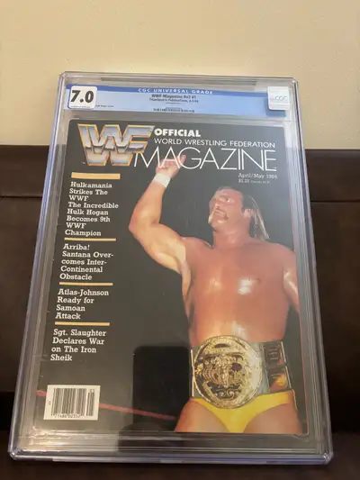 1984 WWF WWE Magazine Hulk Hogan Cover #1 CGC 7 Pop 3, View more