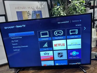 55” Sharp 4k Roku Smart TV, View more