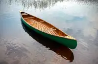 Beautiful 16 ft Cedar Canvas Canoe
