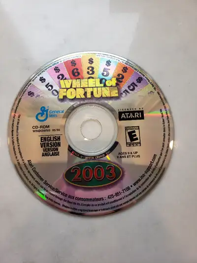 Atari and General Mills Wheel of Fortune PC Game, View more