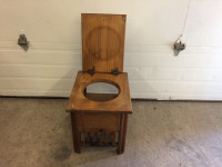 Chaise pour pot de chambre antique - Antique pine potty chair