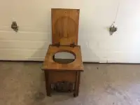 Chaise pour pot de chambre antique - Antique pine potty chair