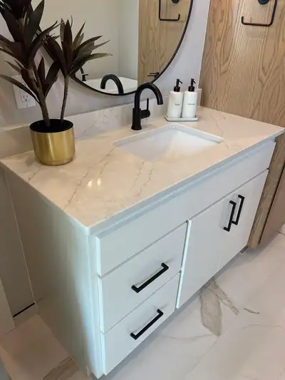 Classic Shaker Style Bathroom Vanity + Quartz Countertop, View more