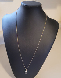 10k Swarovski Kristallwelten Crystal Teardrop Pendant Necklace