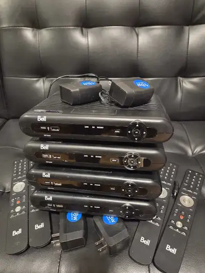 Why pay rent. Fully owned 4 wireless Bell Fibe VIP 2502 wired receivers and, in addition 4K VIP 5662...