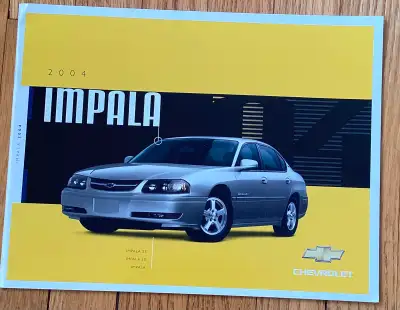 2004 FRENCH CHEVROLET IMPALA AUTO BROCHURE FOR SALE THIS FRENCH BROCHURE HAS 23 PAGES SHOWING MODELS...