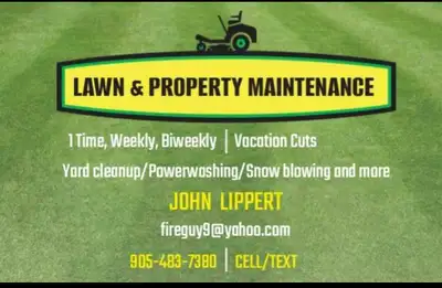 Lawn cutting services Oakville and Burlington, View more