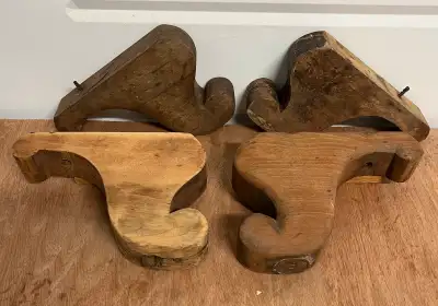 Antique Furniture Legs. These legs were taken from an antique sofa. I used them as a mantel bracket....