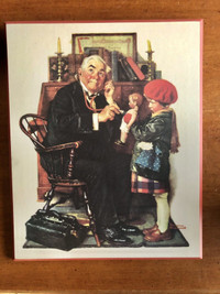 Norman Rockwell plaque mount Doctor